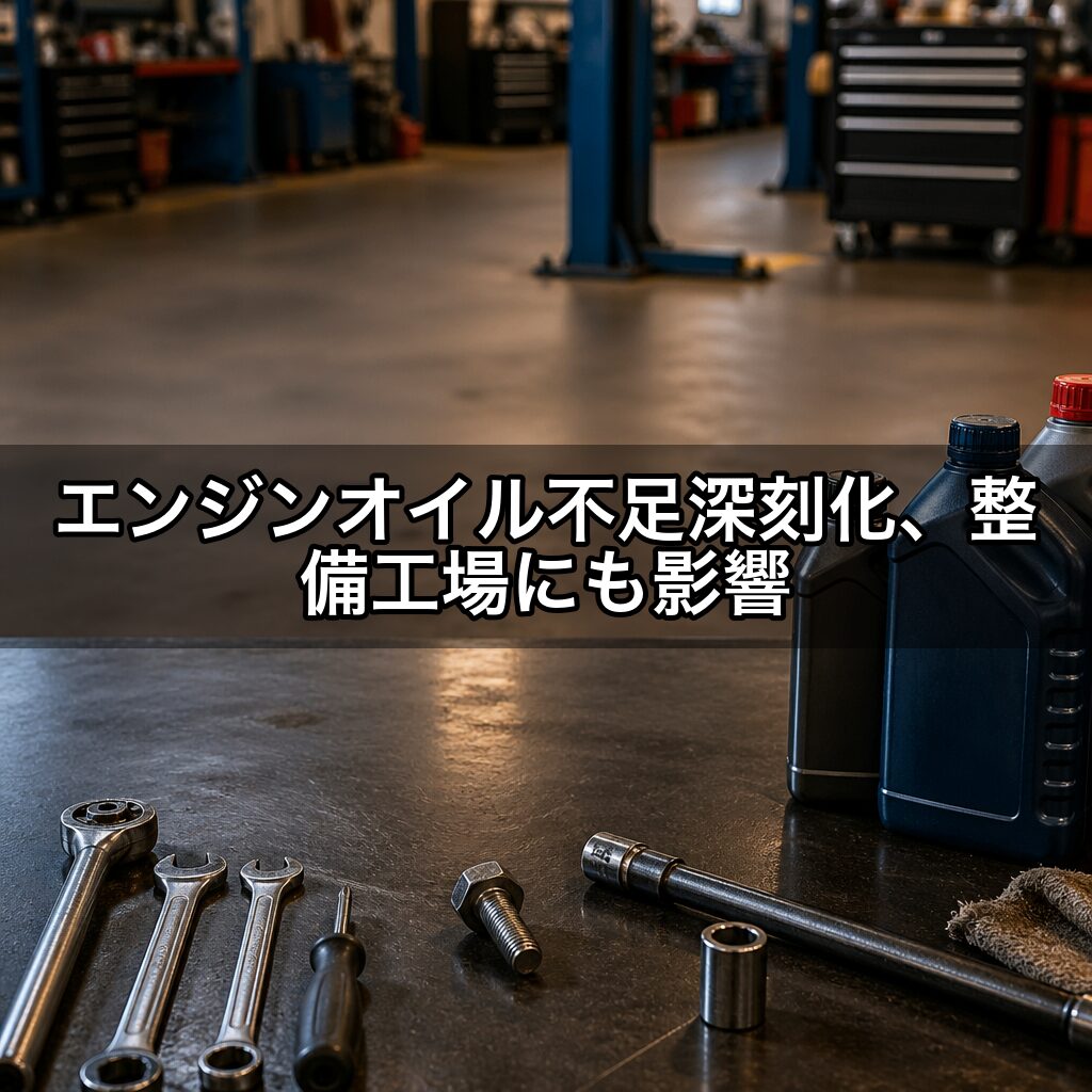 エンジンオイル不足深刻化、整備工場にも影響