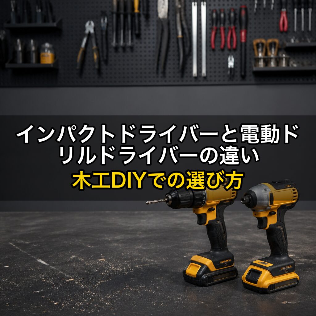 インパクトドライバーと電動ドリルドライバーの違い｜木工DIYでの選び方