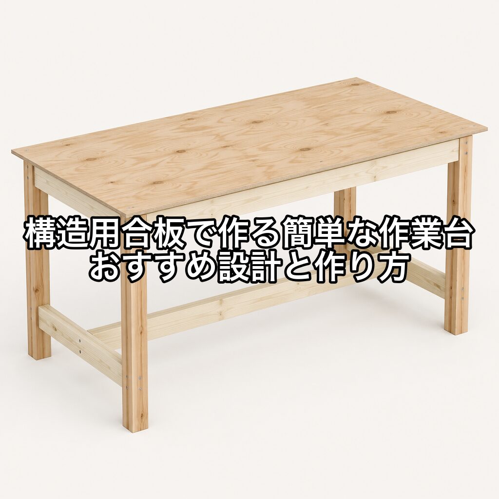 構造用合板で作る簡単な作業台おすすめ設計と作り方