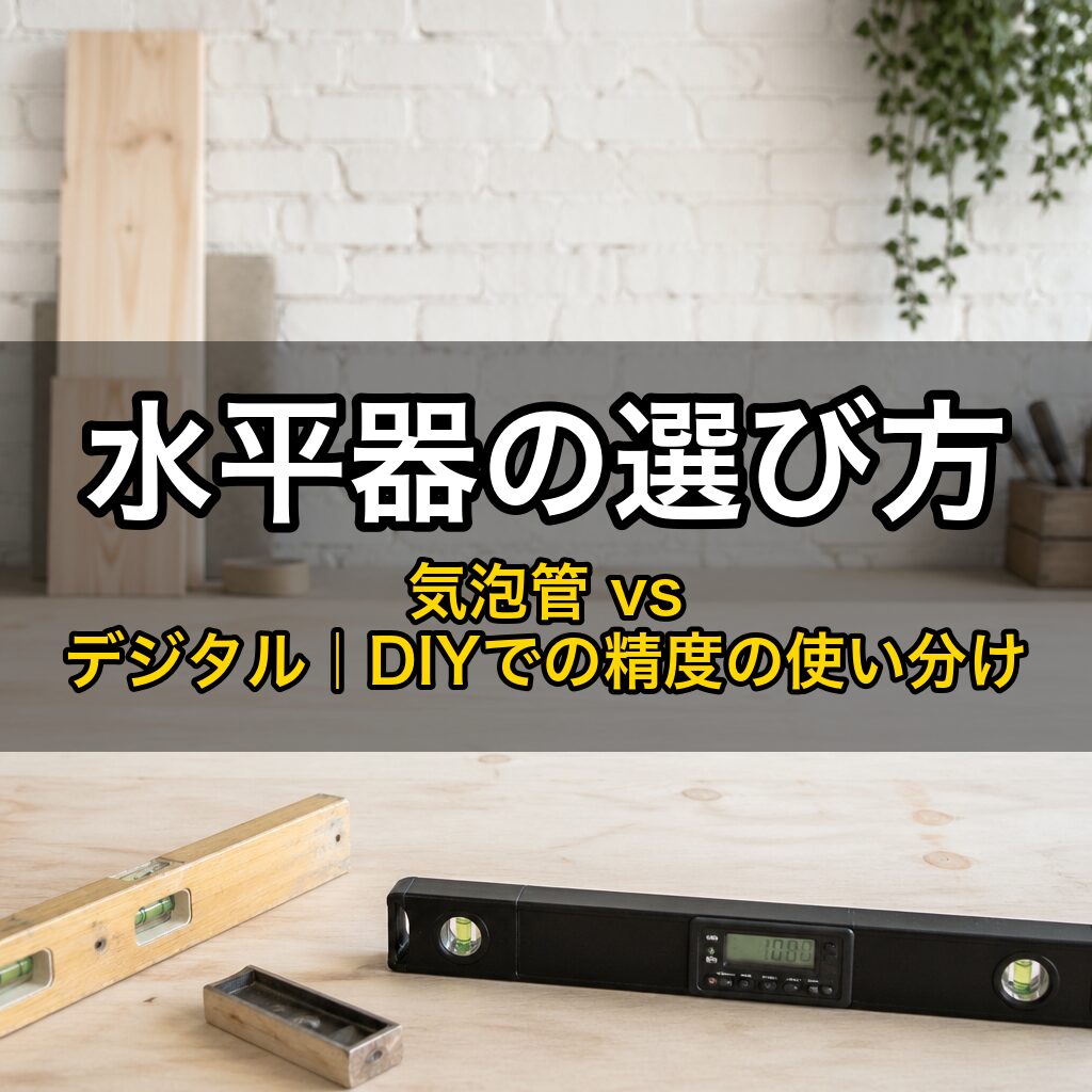 水平器の選び方｜気泡管 vs デジタル｜DIYでの精度の使い分け